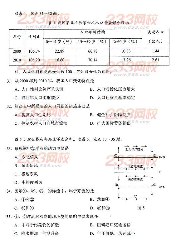 2013年成考高起点历史地理真题及答案(完整版)